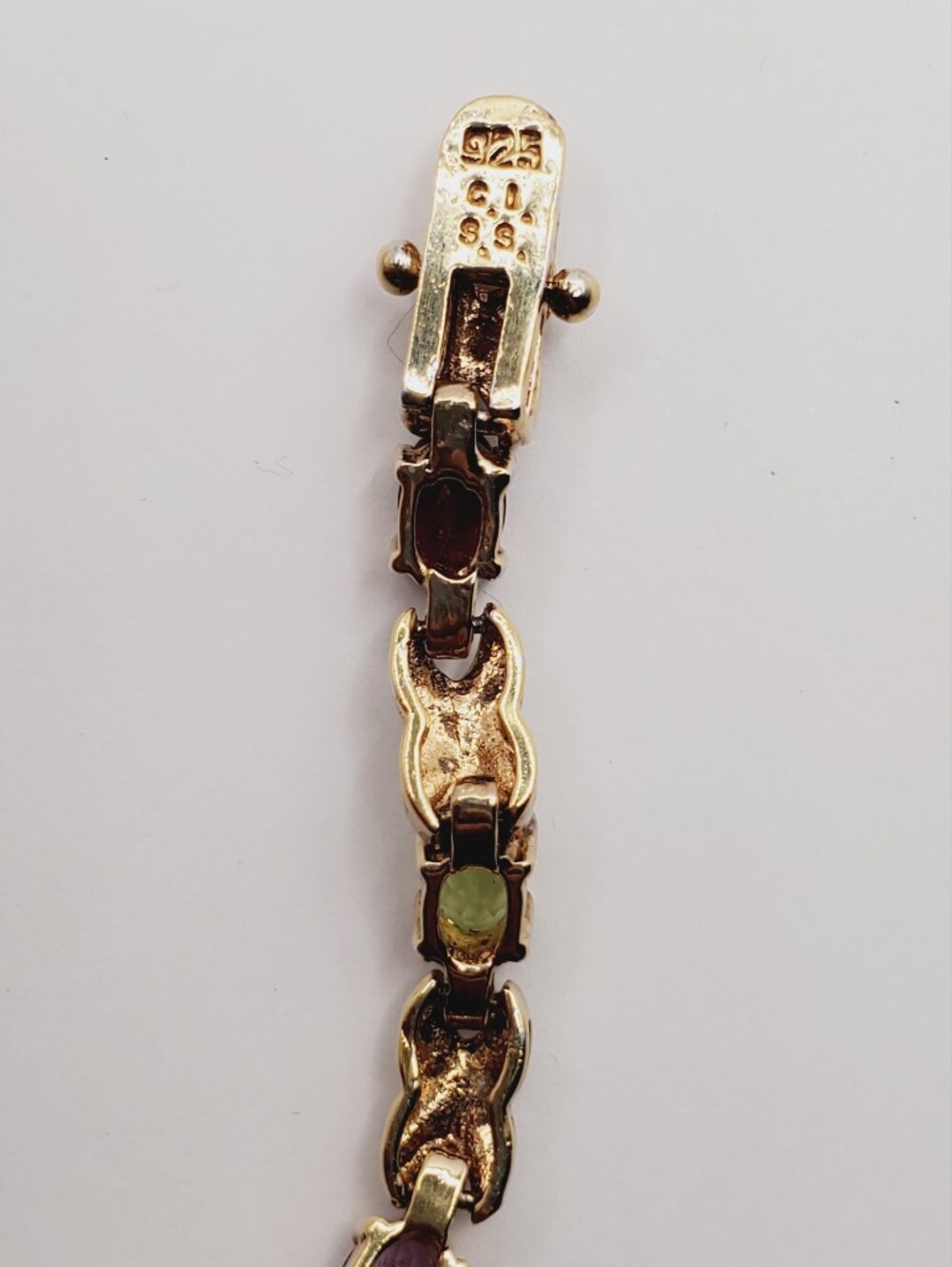 6 Carat Multi-Gemstone Yellow Gold - 925 - Tennis Bracelet - Mixed Pastel Stones - Picture 6 of 10
